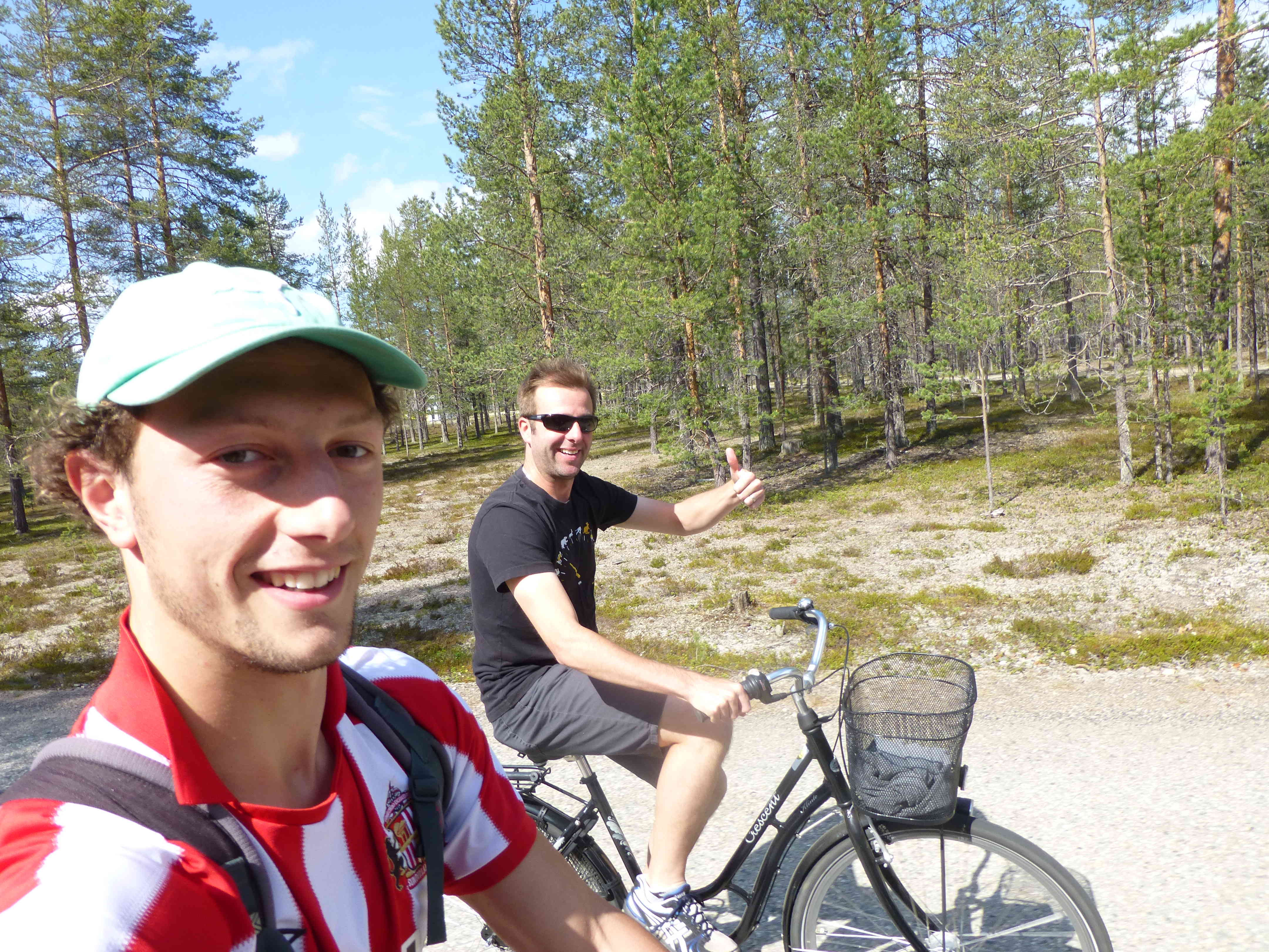 Testing out the local bikes